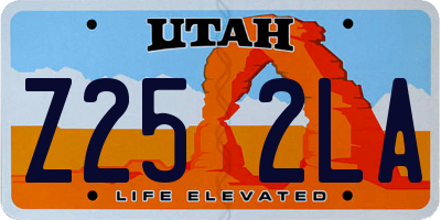 UT license plate Z252LA