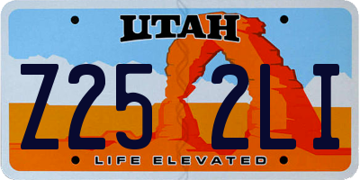 UT license plate Z252LI