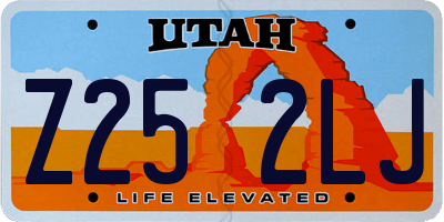 UT license plate Z252LJ
