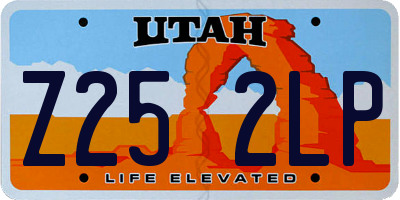 UT license plate Z252LP