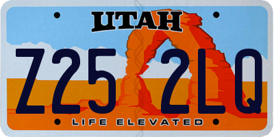 UT license plate Z252LQ