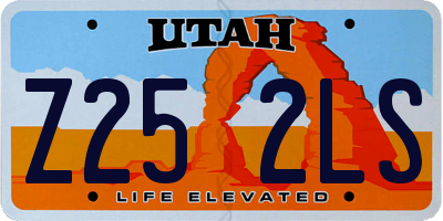 UT license plate Z252LS