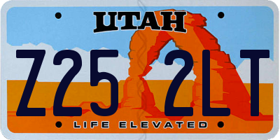 UT license plate Z252LT