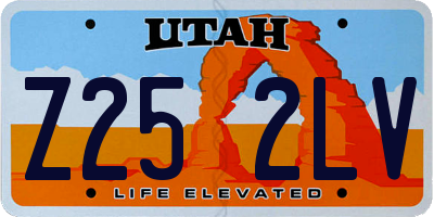 UT license plate Z252LV