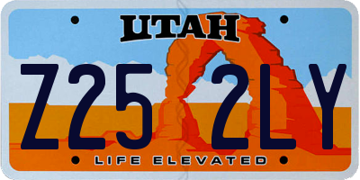 UT license plate Z252LY