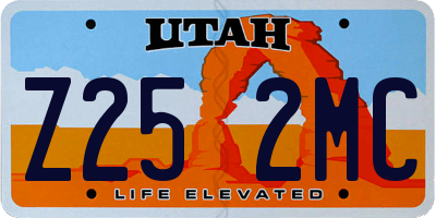 UT license plate Z252MC
