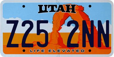 UT license plate Z252NN