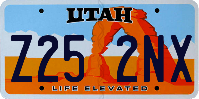 UT license plate Z252NX