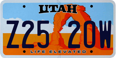 UT license plate Z252OW