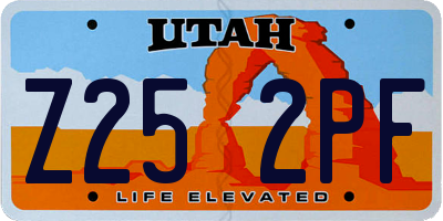 UT license plate Z252PF