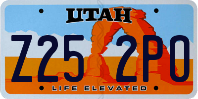 UT license plate Z252PO