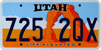 UT license plate Z252QX