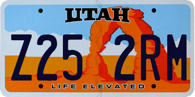 UT license plate Z252RM