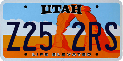UT license plate Z252RS