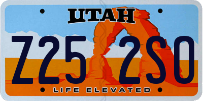 UT license plate Z252SO