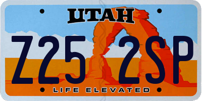 UT license plate Z252SP