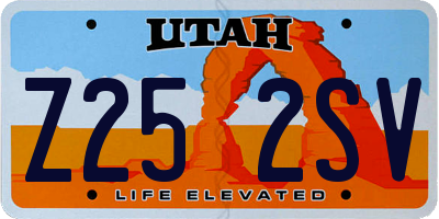 UT license plate Z252SV