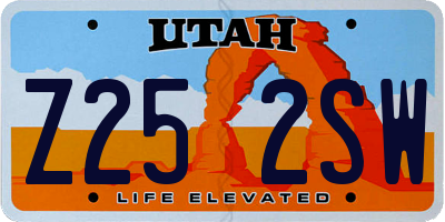 UT license plate Z252SW