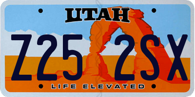 UT license plate Z252SX