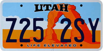 UT license plate Z252SY