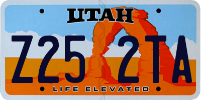 UT license plate Z252TA
