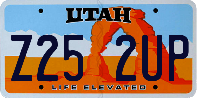 UT license plate Z252UP