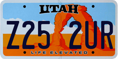 UT license plate Z252UR