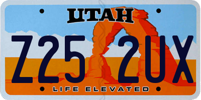UT license plate Z252UX