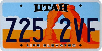 UT license plate Z252VF