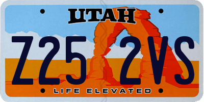 UT license plate Z252VS