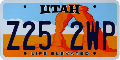 UT license plate Z252WP