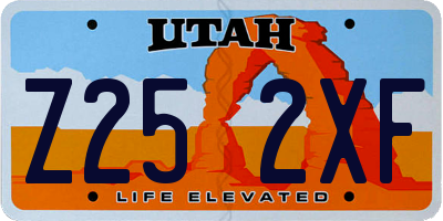UT license plate Z252XF
