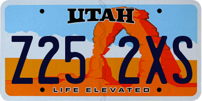 UT license plate Z252XS