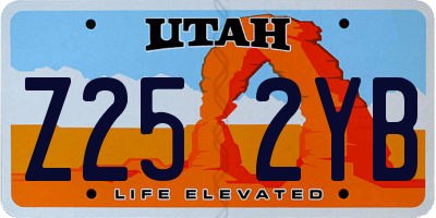 UT license plate Z252YB