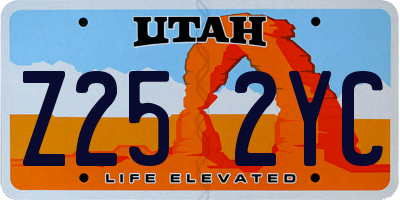 UT license plate Z252YC
