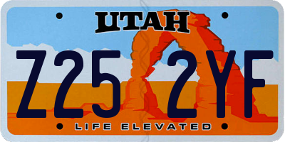 UT license plate Z252YF