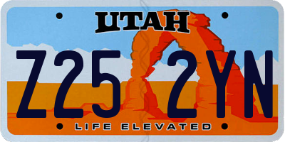 UT license plate Z252YN
