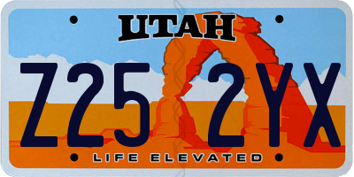 UT license plate Z252YX