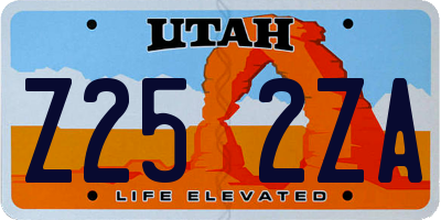 UT license plate Z252ZA