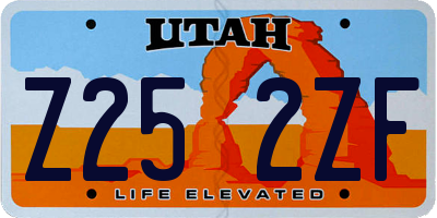 UT license plate Z252ZF