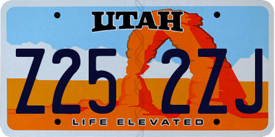 UT license plate Z252ZJ