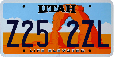 UT license plate Z252ZL