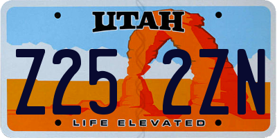 UT license plate Z252ZN