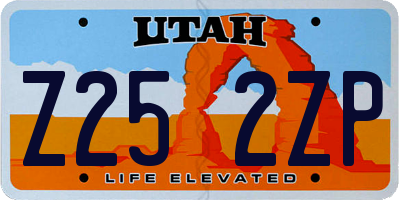UT license plate Z252ZP