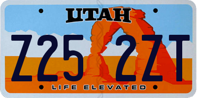 UT license plate Z252ZT