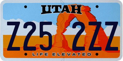 UT license plate Z252ZZ