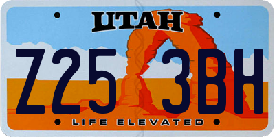 UT license plate Z253BH