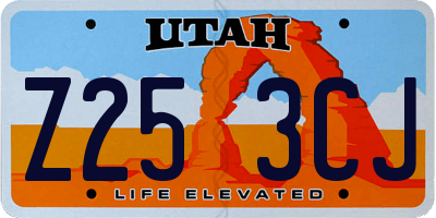 UT license plate Z253CJ
