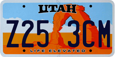 UT license plate Z253CM