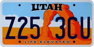 UT license plate Z253CU